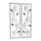 36&#x22; White Floral Contemporary Wall D&#xE9;cor Set